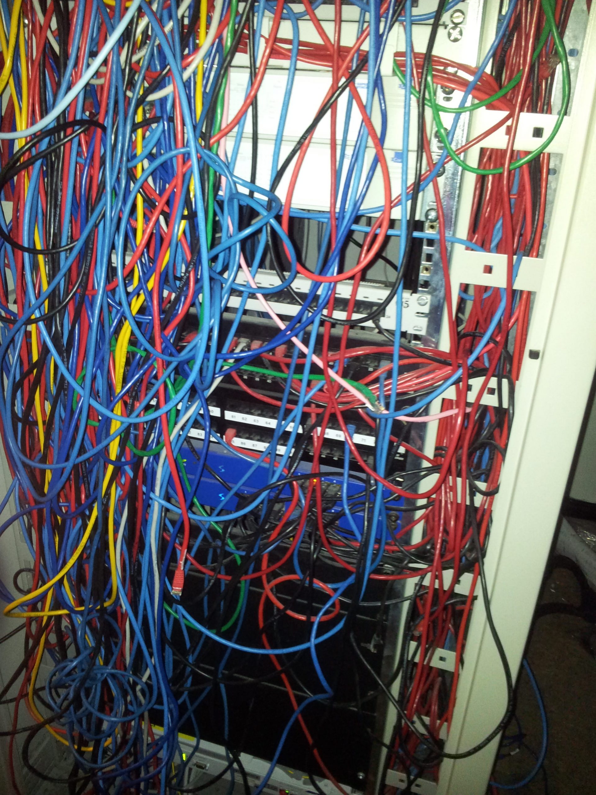 data cabling mess